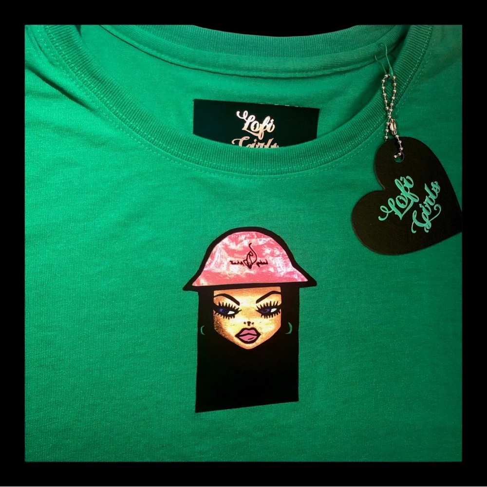 Lofi Girls Cyber Holographic Premium Vinyl Custom Design Shirt
